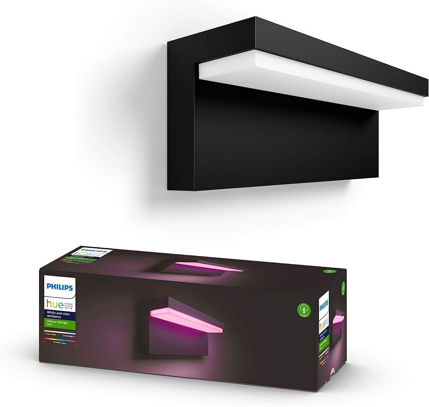 Philips Hue Nyro Smart Outdoor Wall Light – White & Color