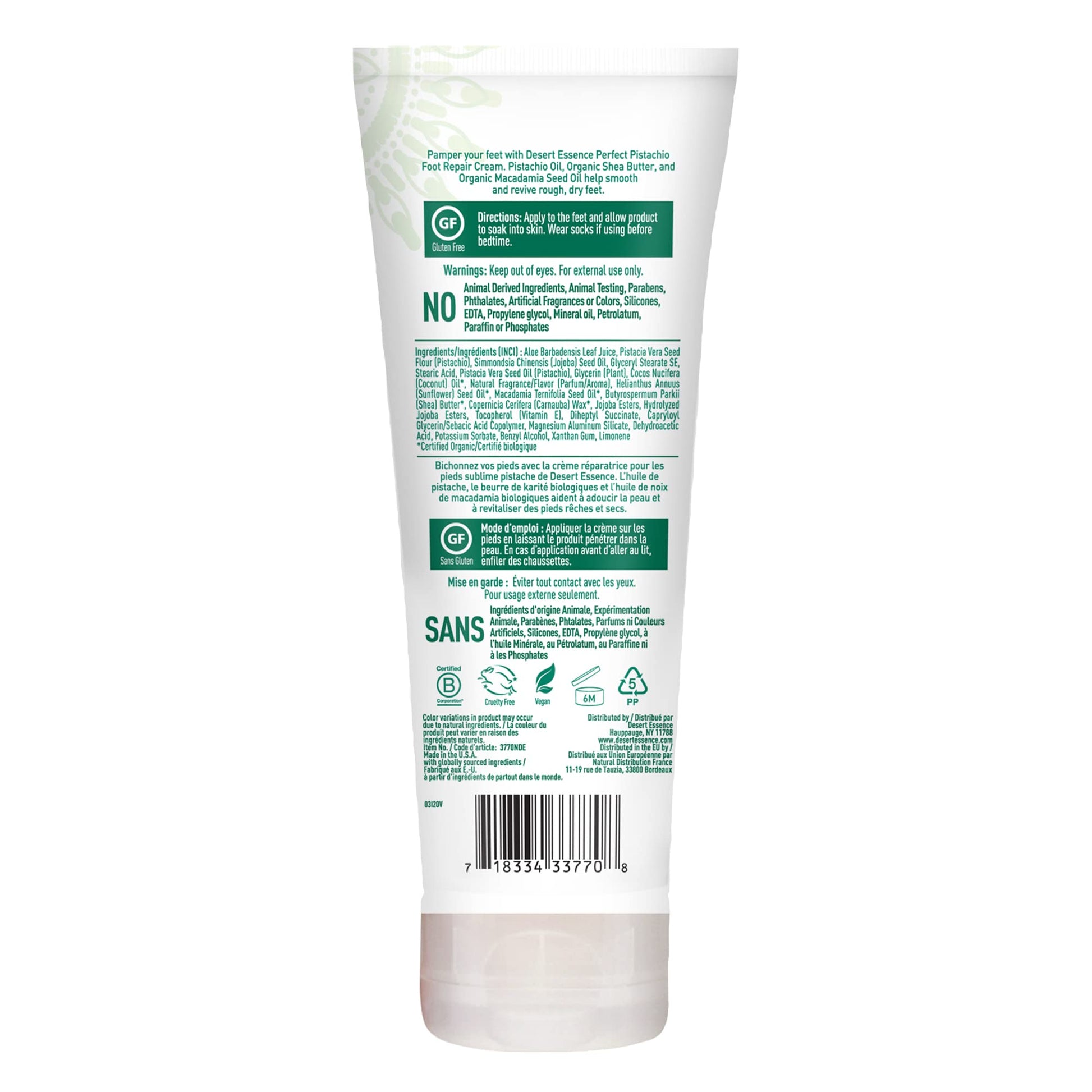 Desert Essence Pistachio Foot Repair Cream - Nourish & Repair