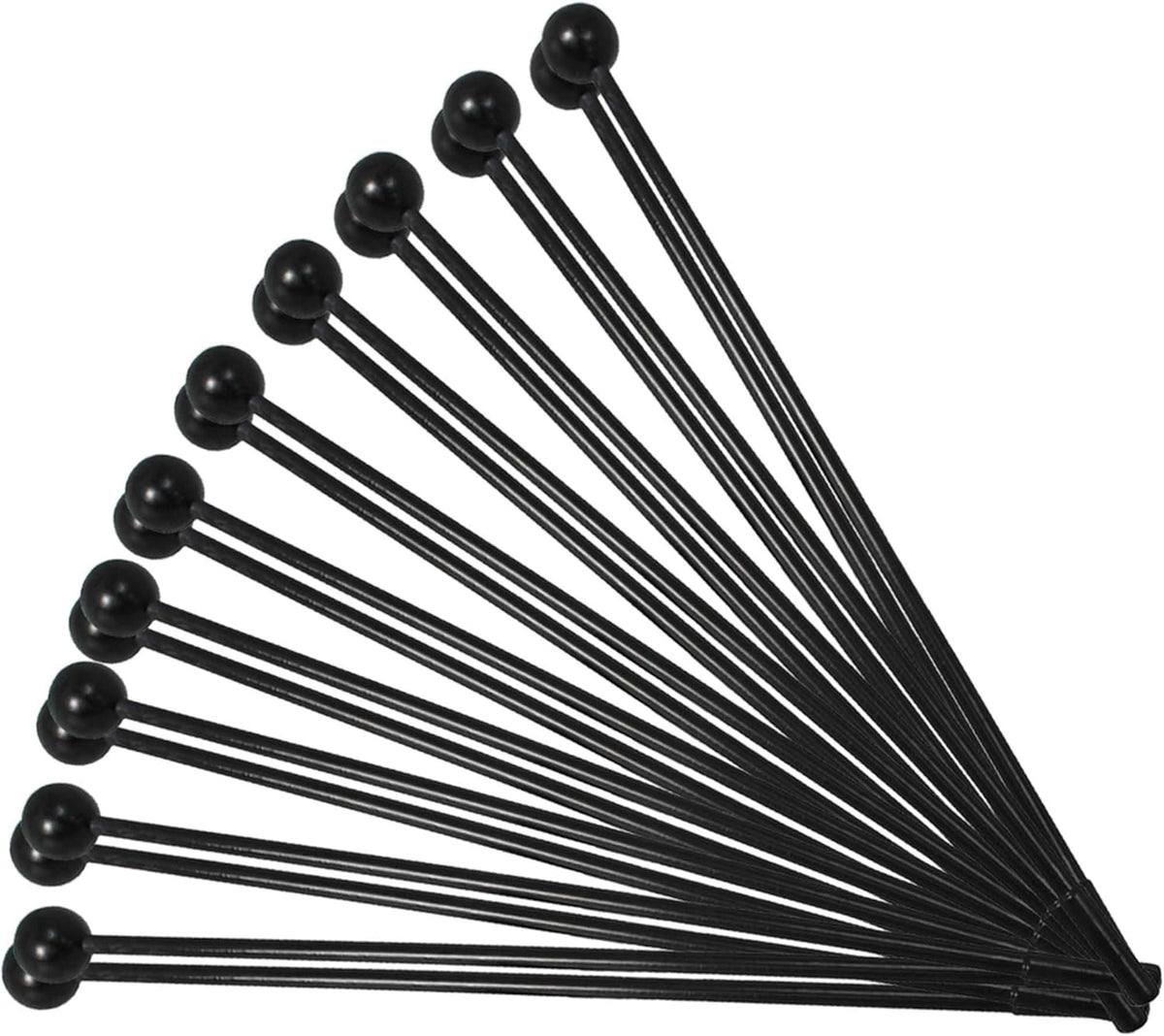 Soft Rubber Head Beaters 10 Pairs Secure Plastic Handle, Xylophones, Chime Bar, Musical Instruments