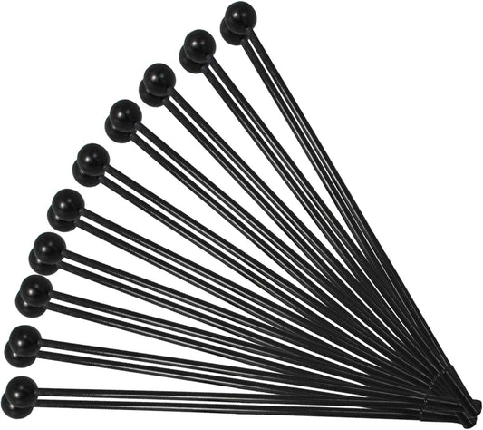 Soft Rubber Head Beaters 10 Pairs Secure Plastic Handle, Xylophones, Chime Bar, Musical Instruments
