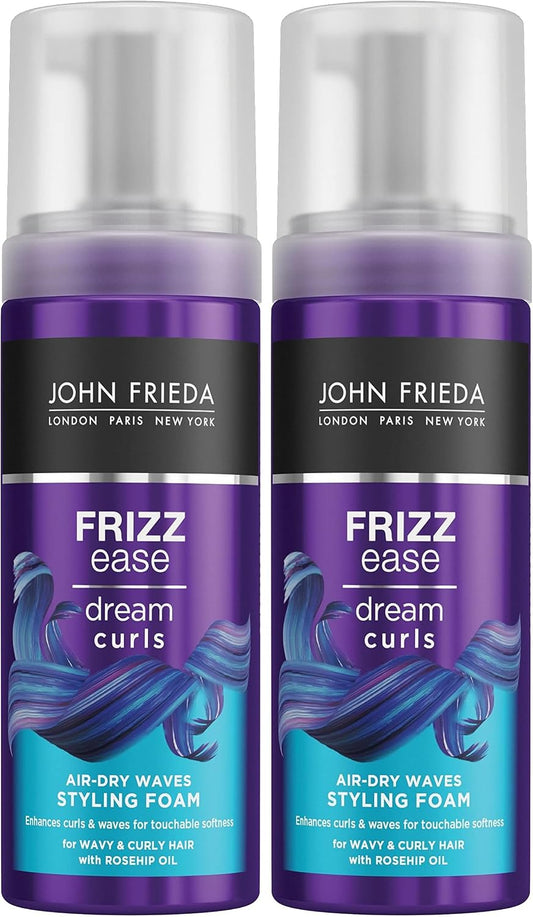 John Frieda Frizz Ease Dream Curls Air Dry Waves Styling Foam 150ml x2 Pack Bundle