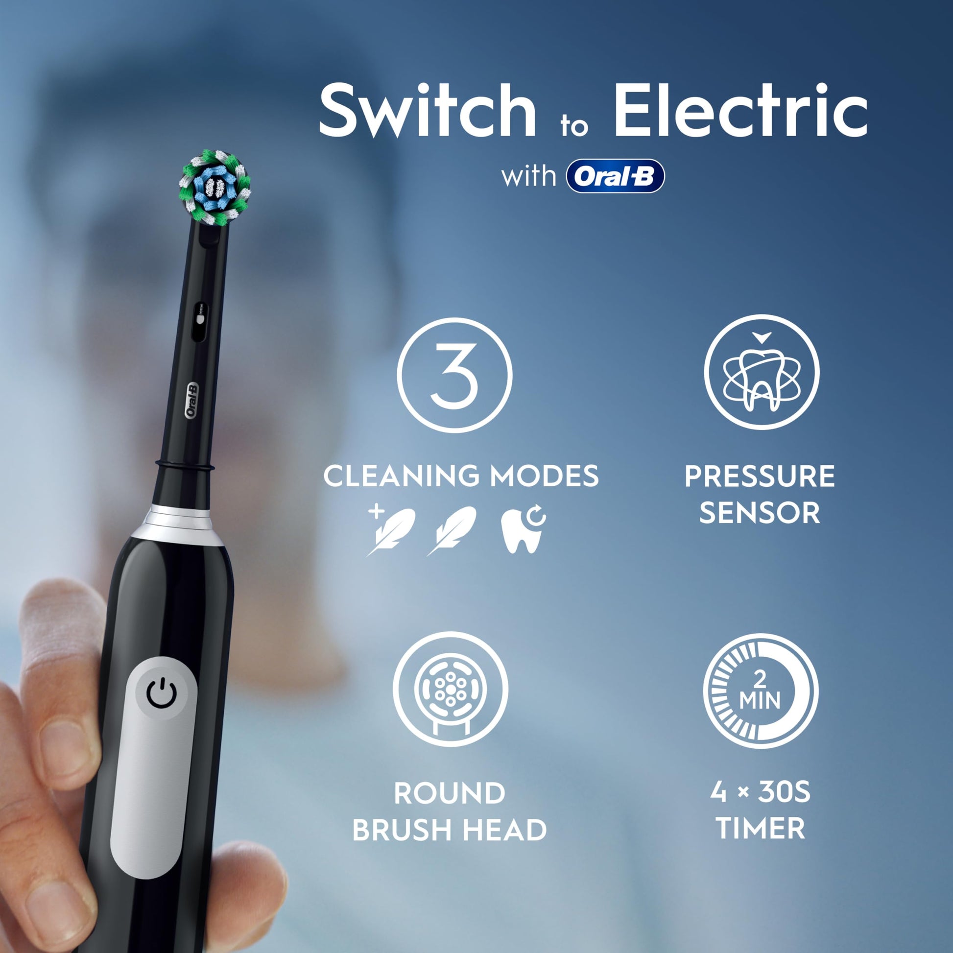 Oral-B Pro 1 Electric Toothbrush for Superior Plaque Removal