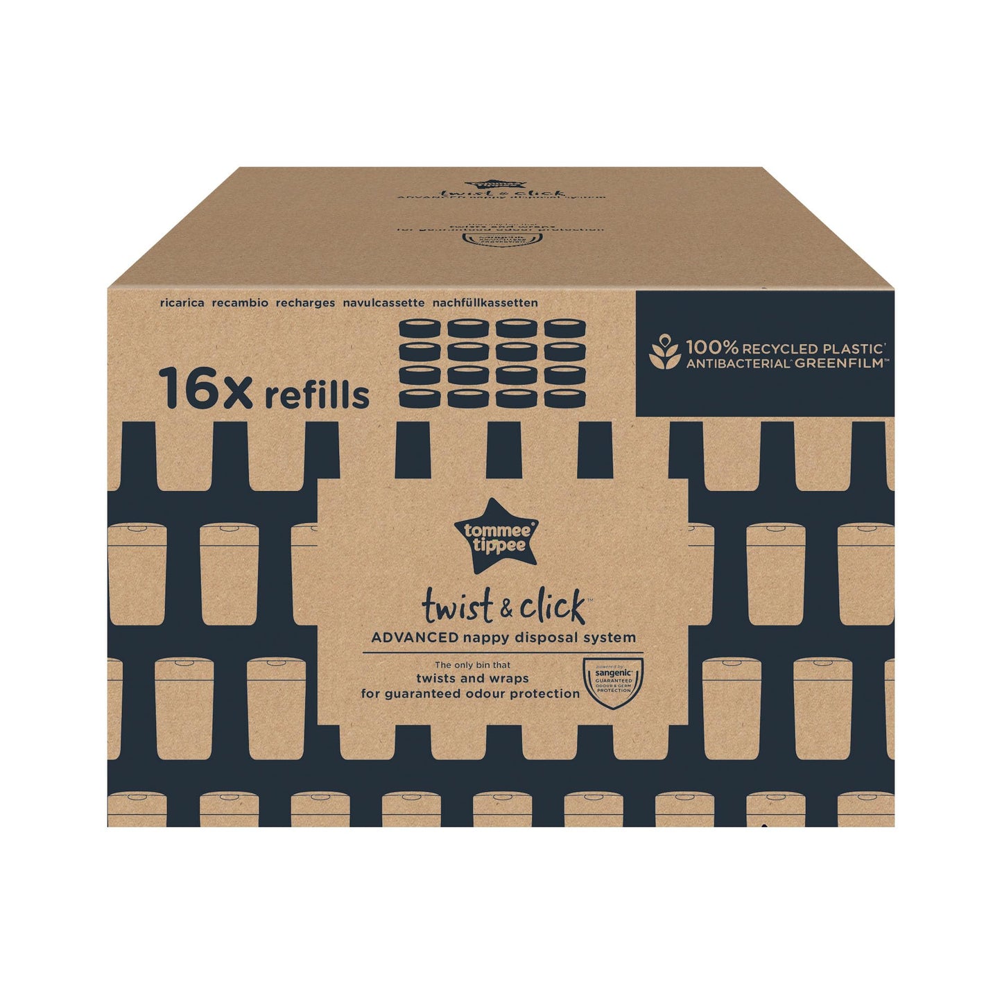 Tommee Tippee Twist & Click Nappy Bin Refill Cassette Pack