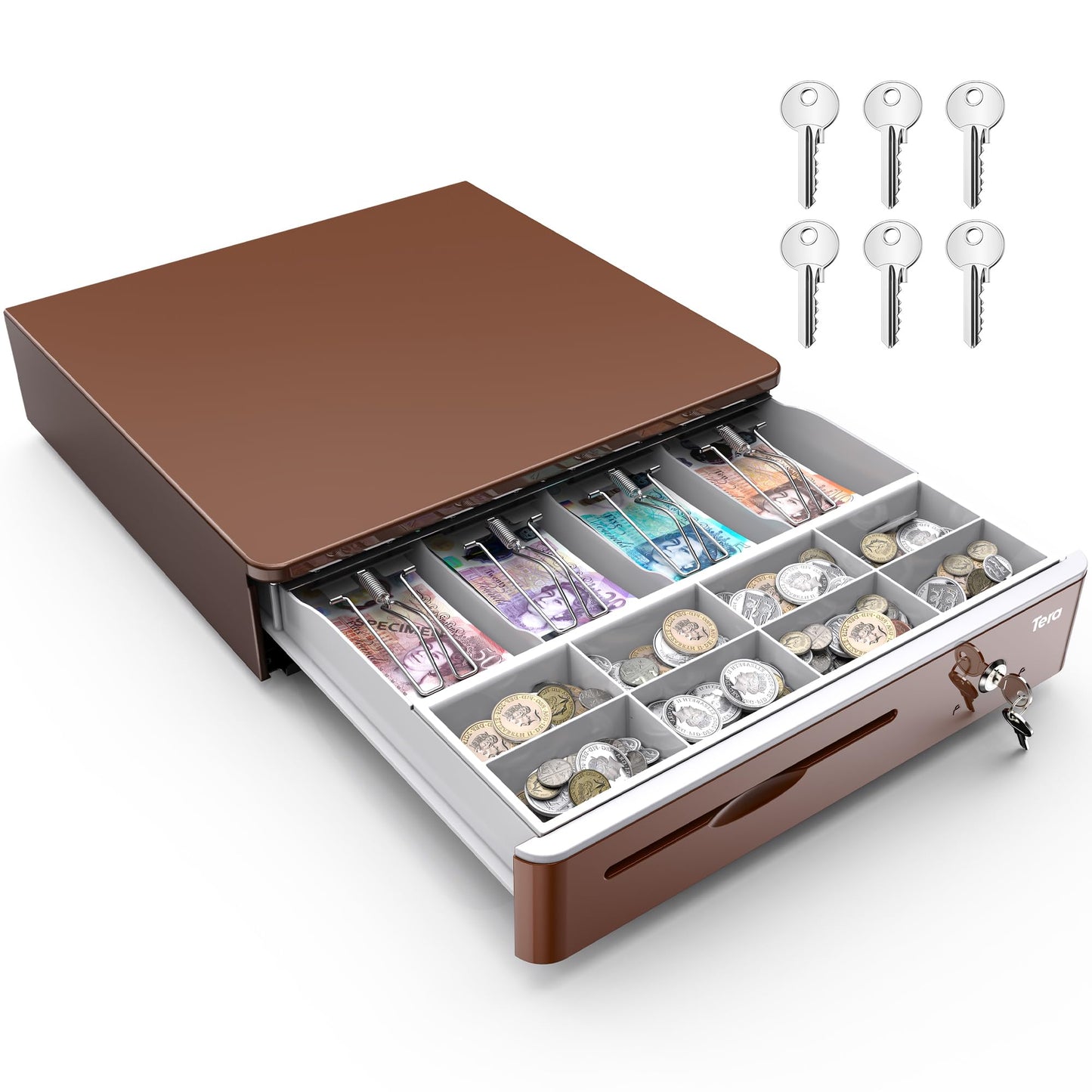 Tera 16 Inch Auto Open Cash Drawer with 5 Bill Slots