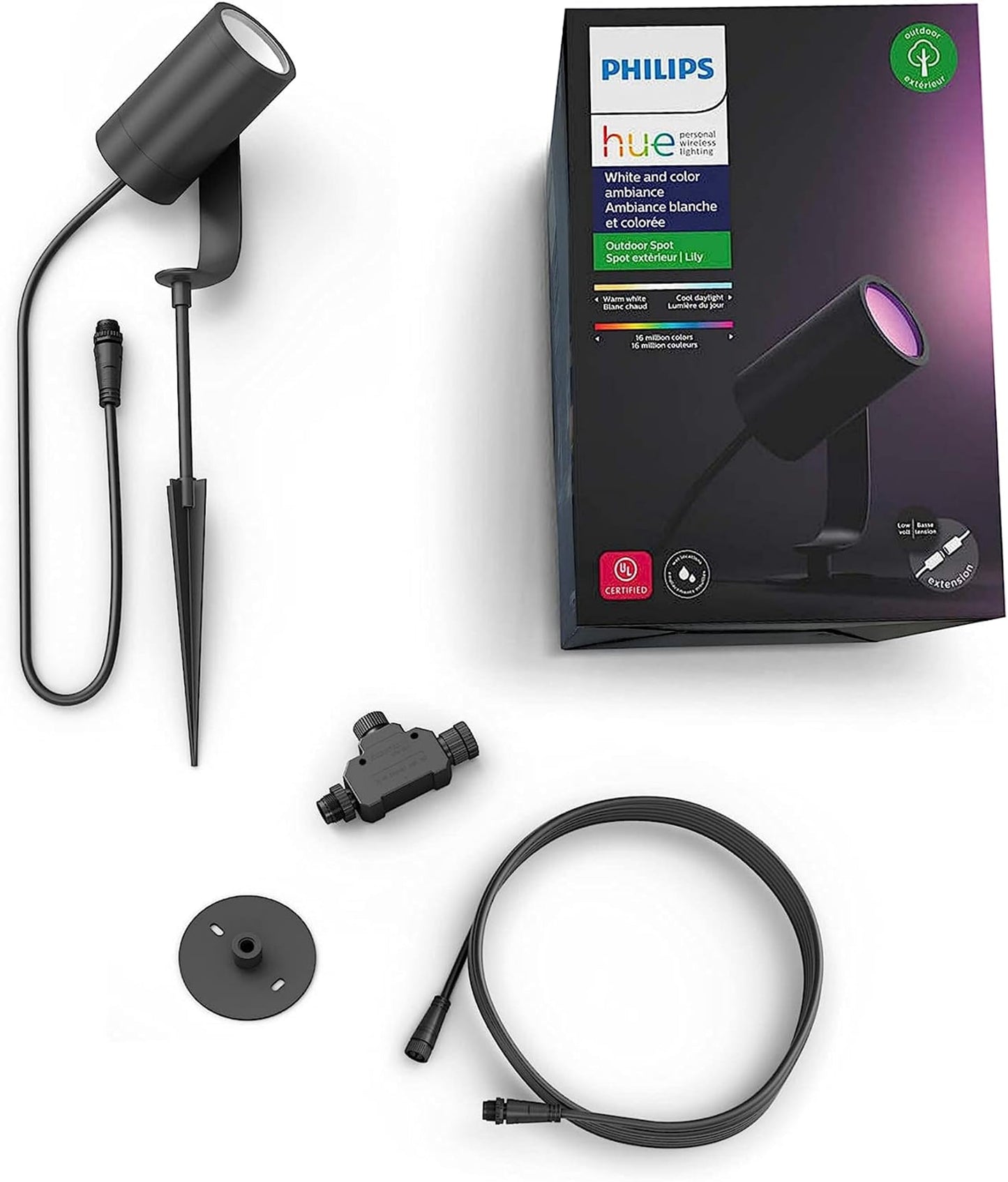 Philips Hue Lily Outdoor LED Spotlight Extension - Smart Garden Light