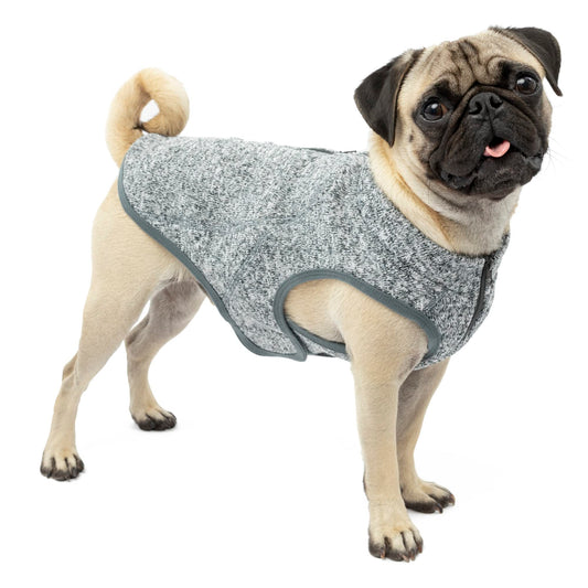 Kurgo Core Lightweight Dog Sweater with Reflective Zip