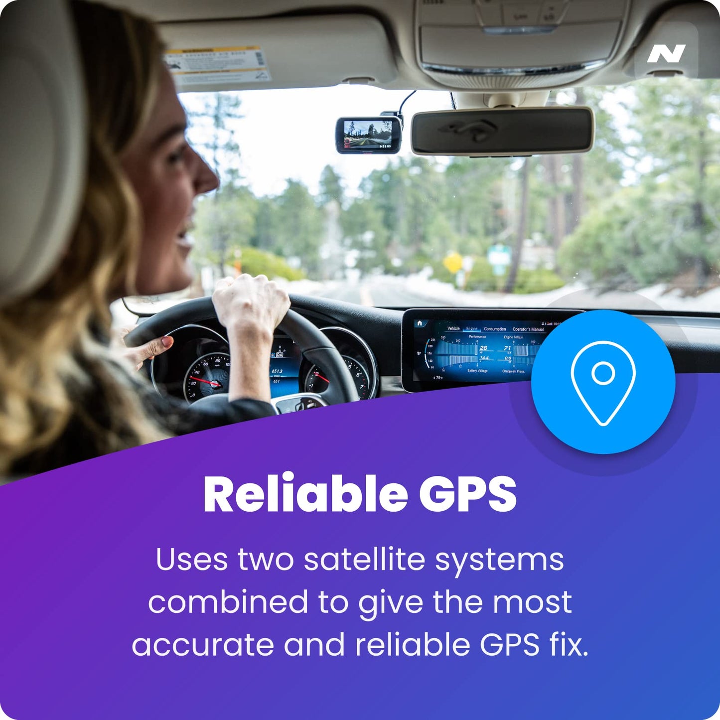 Nextbase 322GW Dash Cam - 1080p HD, WiFi, GPS & Night Vision