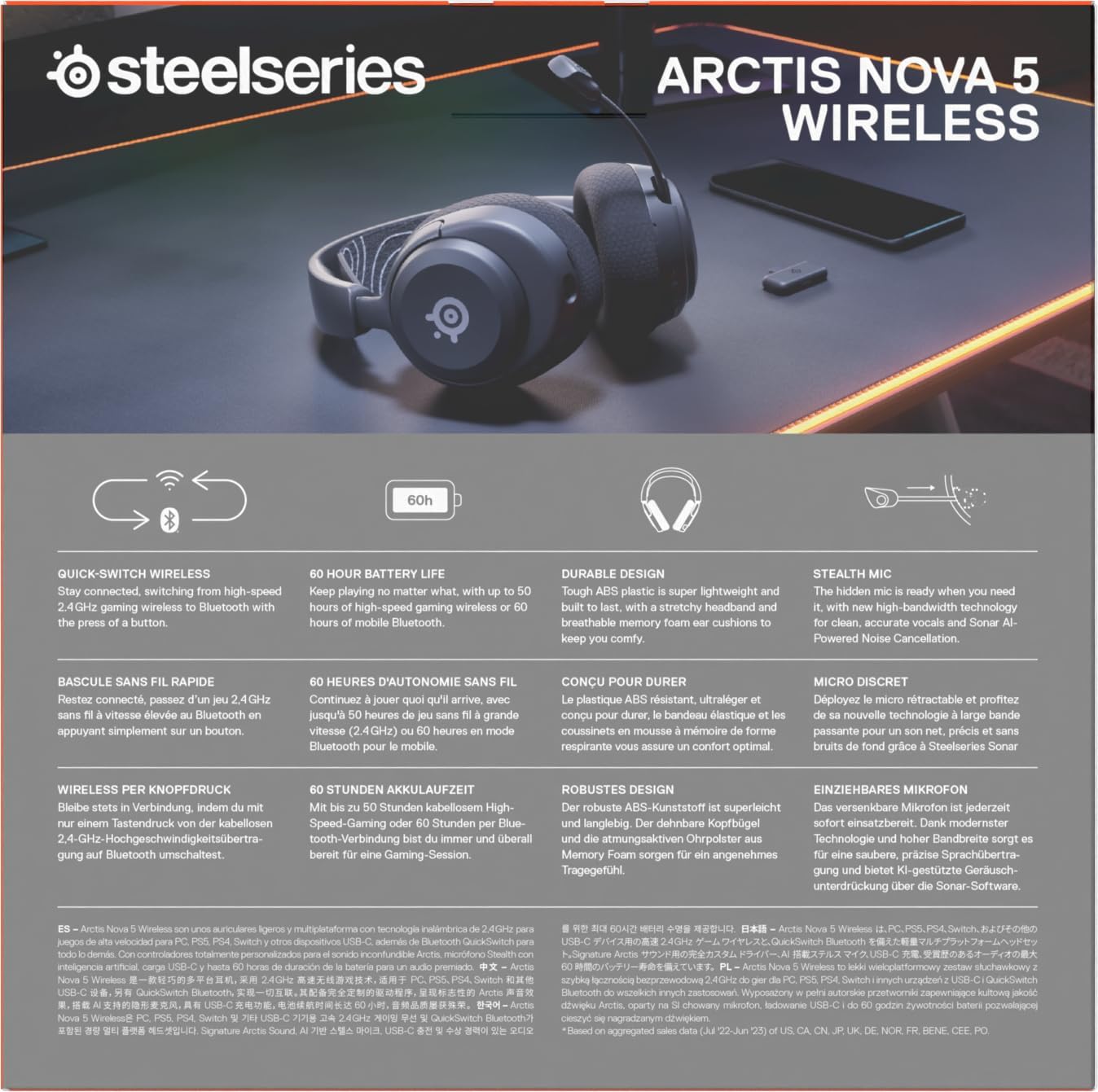 SteelSeries Arctis Nova 5 Wireless Gaming Headset