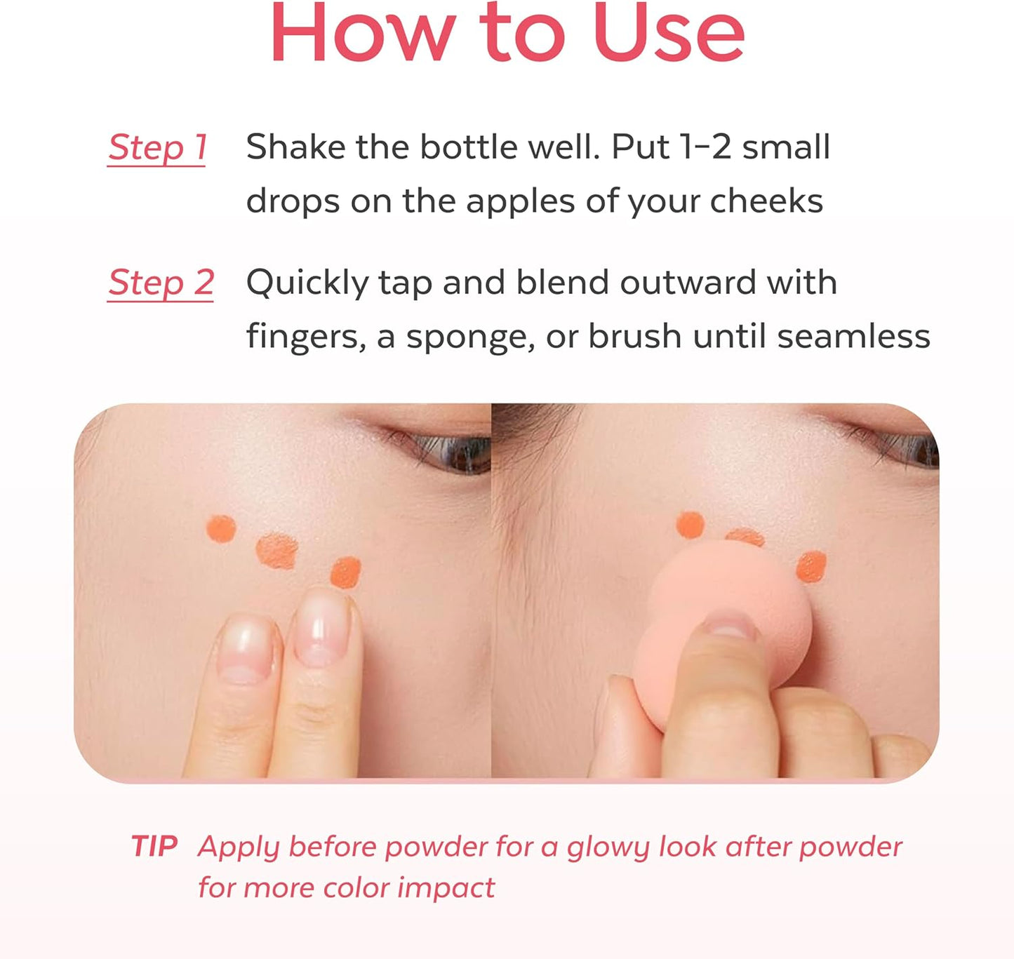 A'PIEU Juicy Pang Water Blusher PK04 Grapefruit - Natural Finish