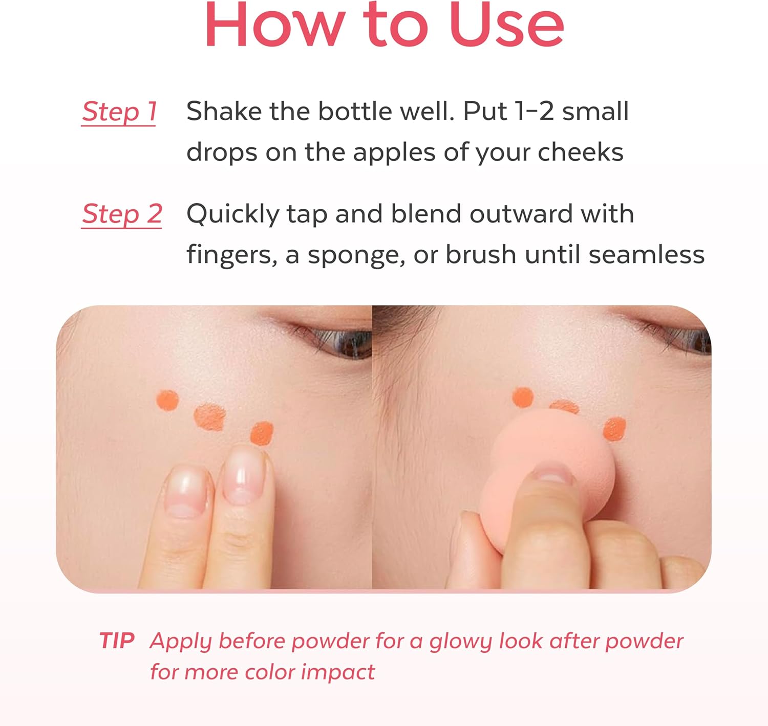A'PIEU Juicy Pang Water Blusher PK04 Grapefruit - Natural Finish
