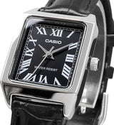 Casio LTP-V007L-1B Women's Analog Watch Black With Leather Strap
