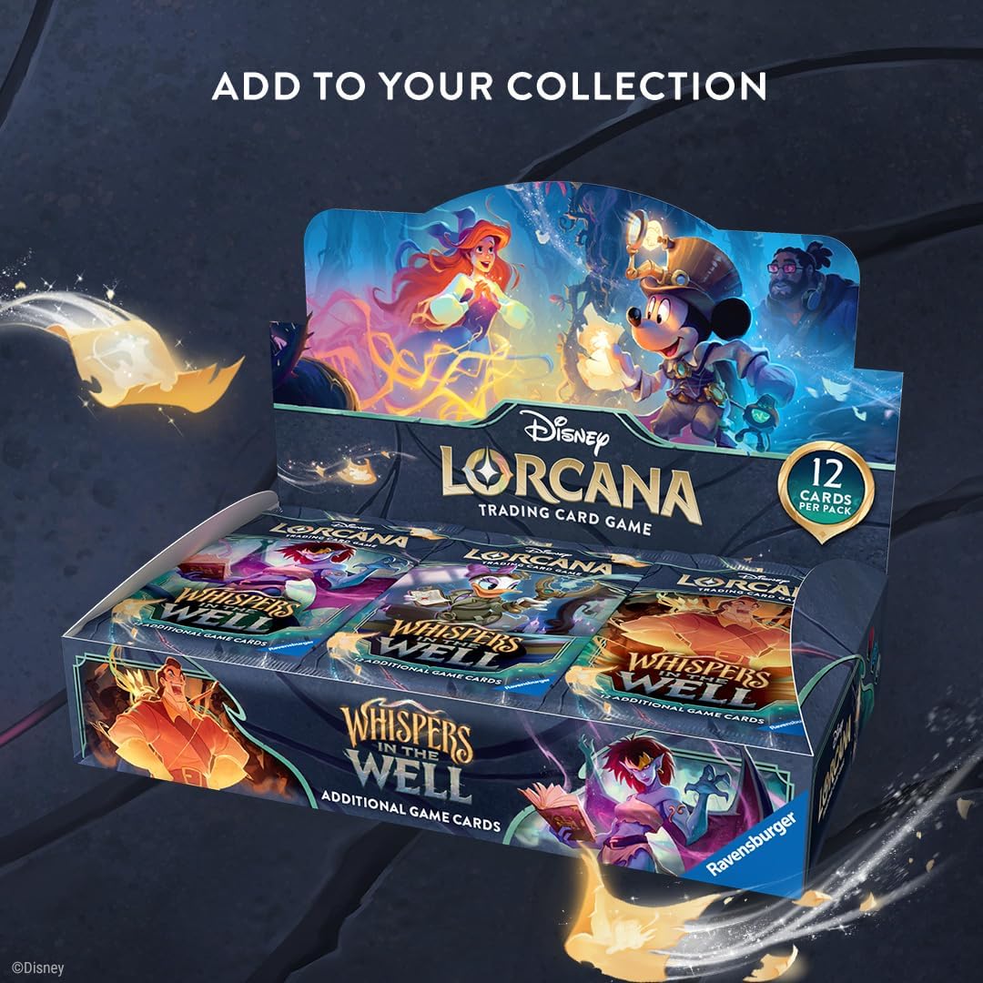 Ravensburger Disney Lorcana TCG: Whispers in The Well Booster Pack Display - 24 Packs with 12 Trading Cards Each