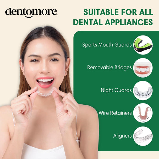 Dentomore Powerful Retainer Cleaner Tablets - 120 Tabs - 4 Months Supply