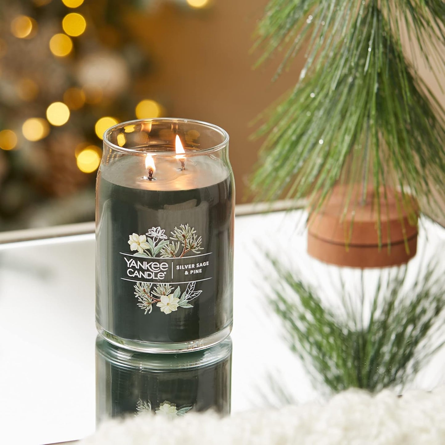 Yankee Candle Signature Large Scented Jar Candle - Silver Sage & Pine