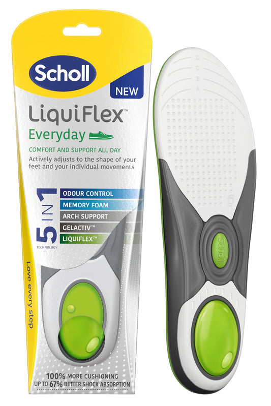 Scholl LiquiFlex Everyday Large Insoles - Comfort & Support