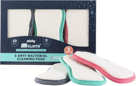 Minky TT78790300 M Cloth Anti-Bacterial Cleaning Pad 3 Pack