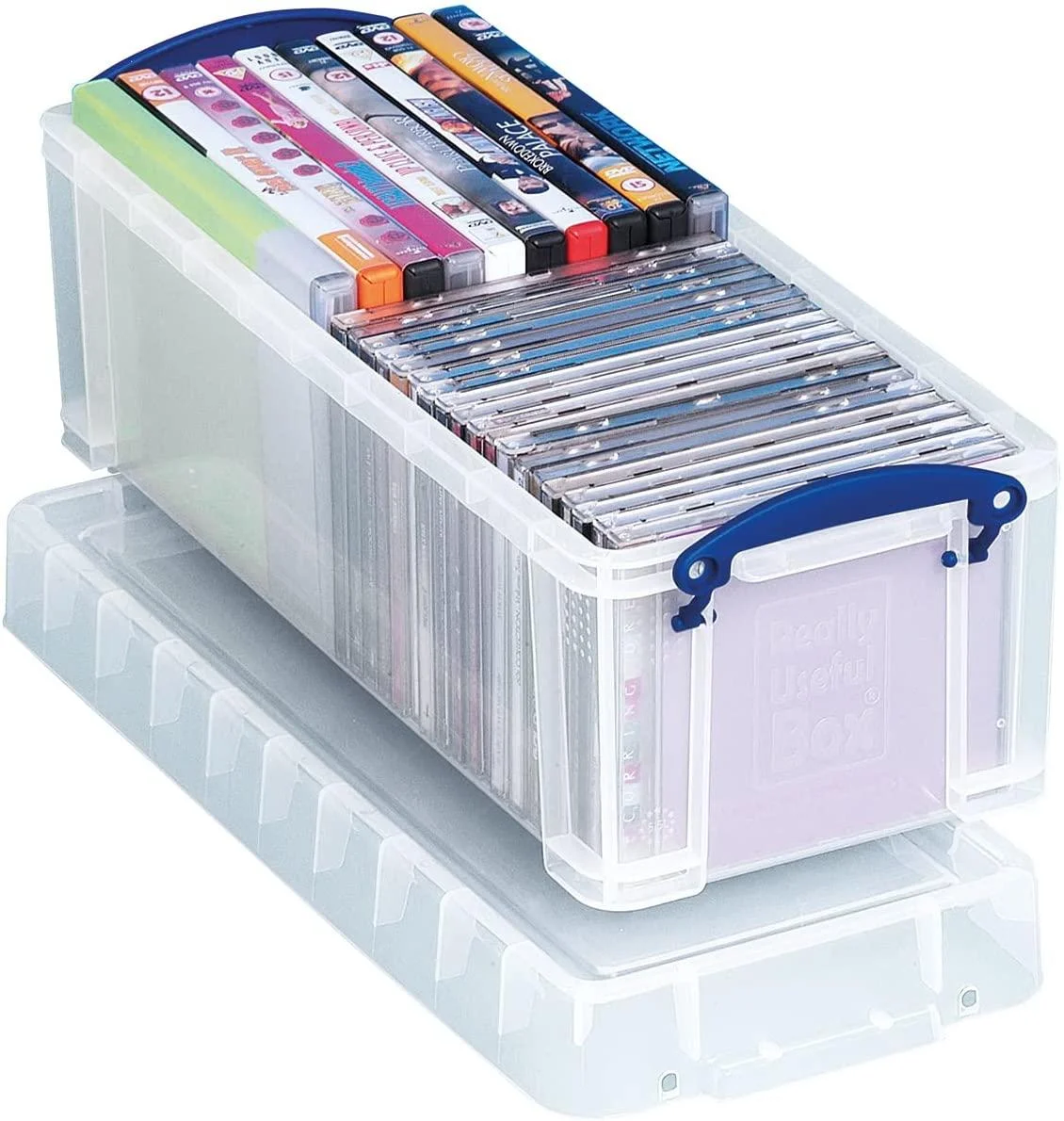 Really Useful Box 6.5 Litre Clear Plastic Storage Container 2x Pack with Clip Handles