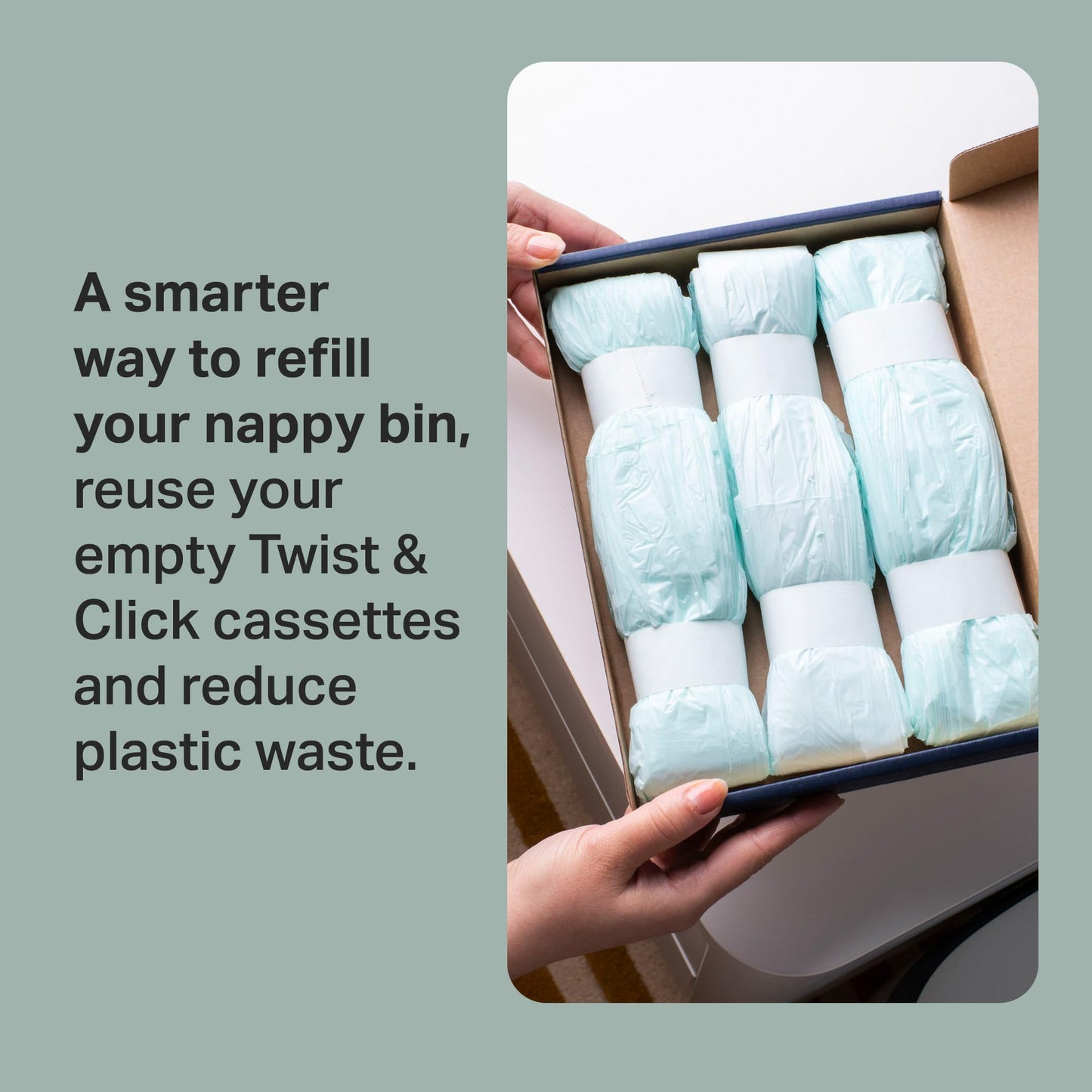 Tommee Tippee Twist & Click Nappy Bin Refills - Pack of 12