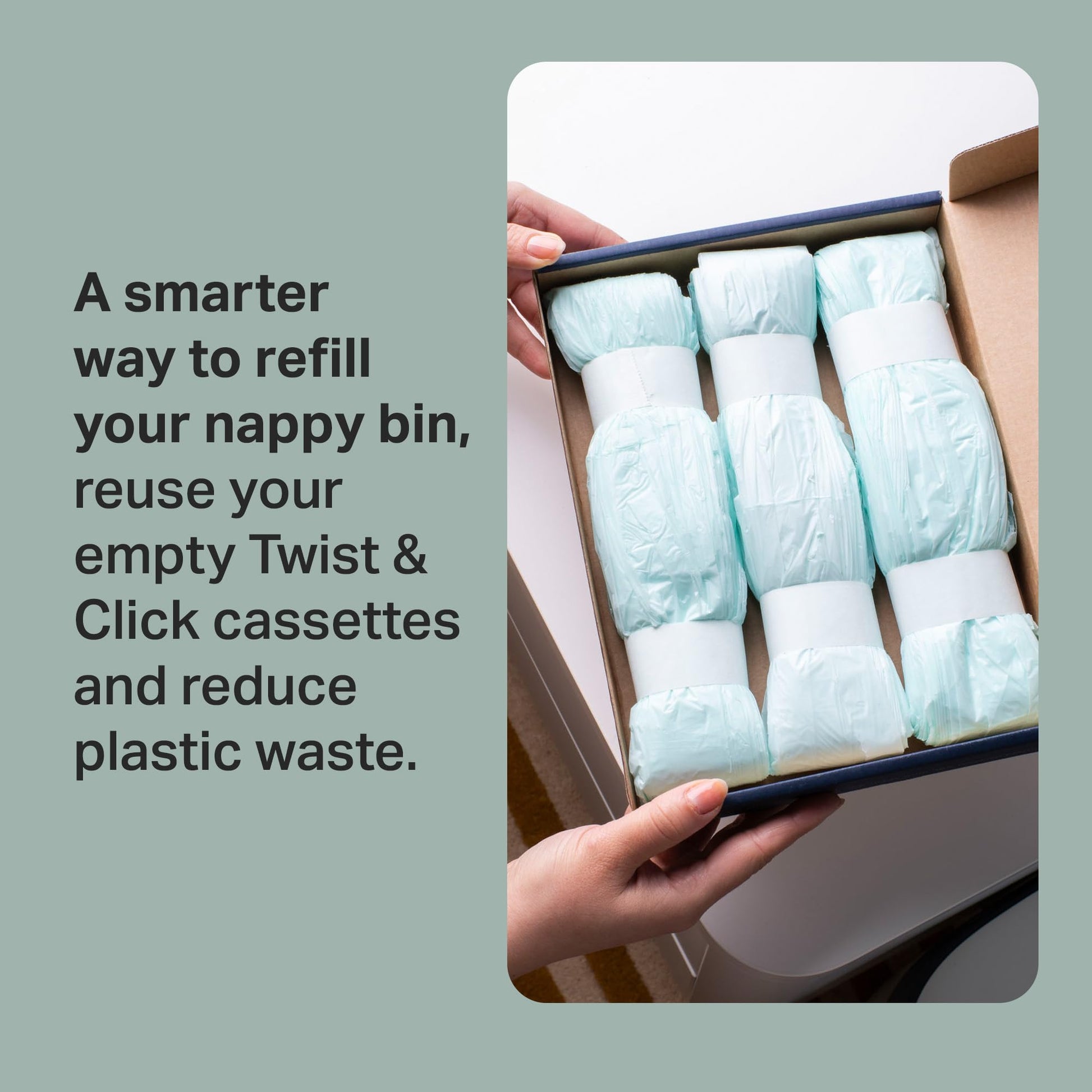 Tommee Tippee Twist & Click Nappy Bin Refills - Pack of 12