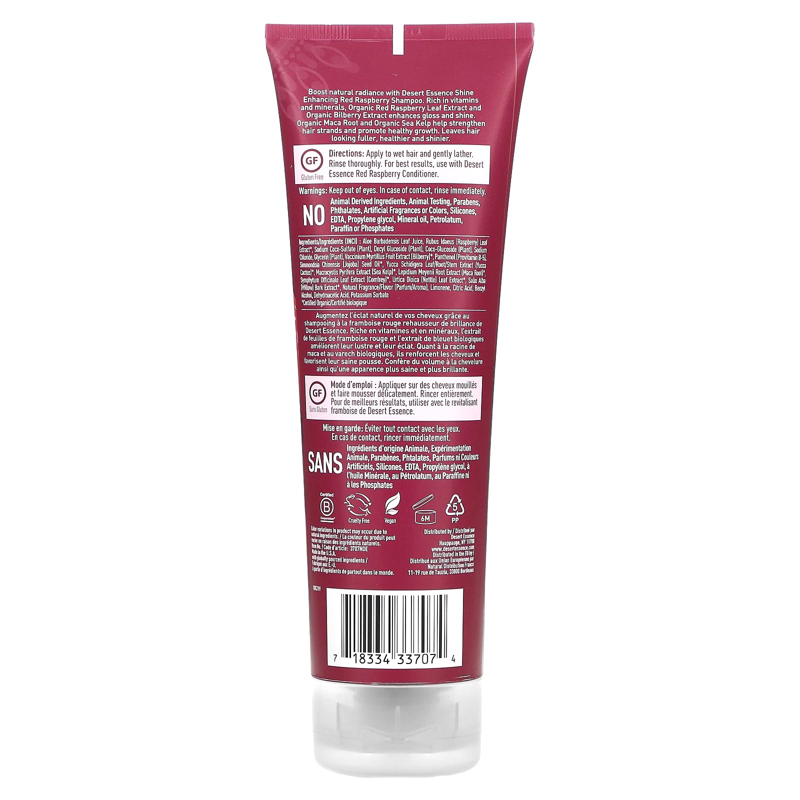 Desert Essence Organic Red Raspberry Shampoo 8oz