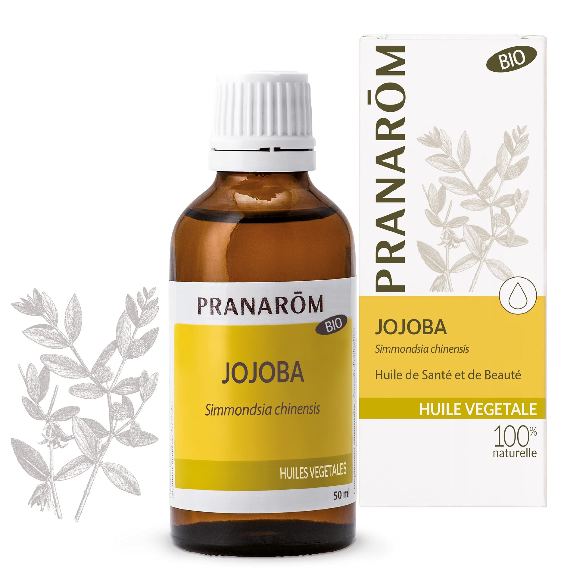 Pranarôm Organic Jojoba Oil 50ml for Hair & Skin Care