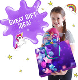 GirlZone Unicorn Egg Sparkly Slime Kit for Kids