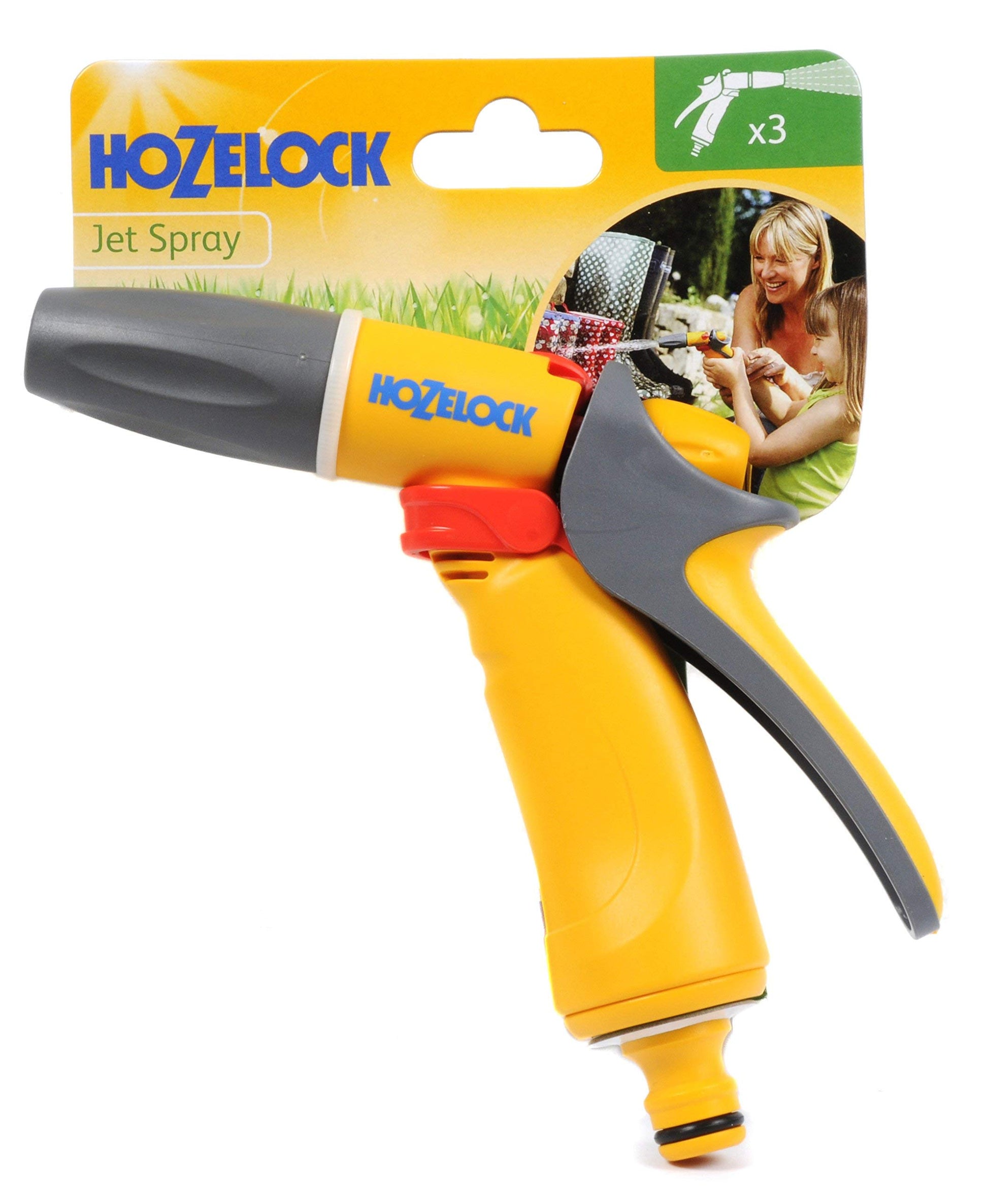 Hozelock Jet Spray Gun with 3 Patterns & Flow Control