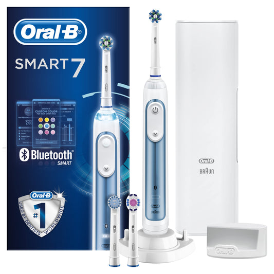 Oral-B Smart 7 Electric Toothbrush For Adults, 7000N, Blue