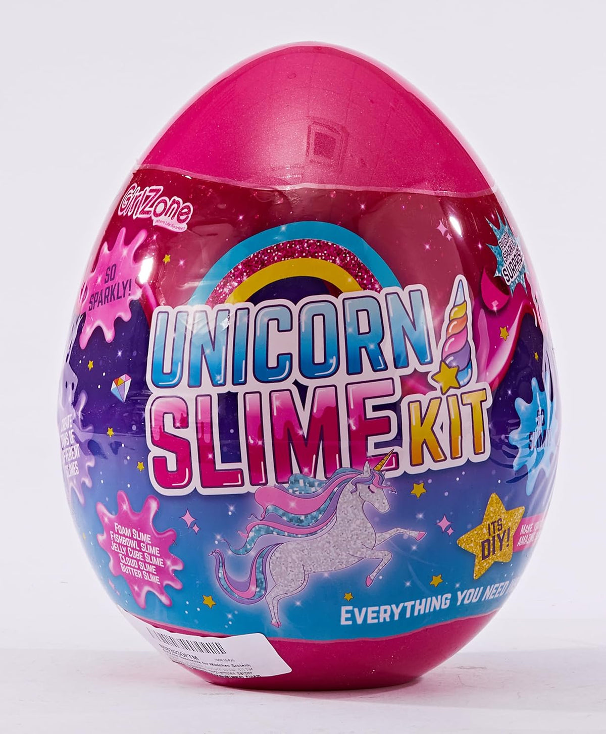 GirlZone Unicorn Egg Sparkly Slime Kit for Kids