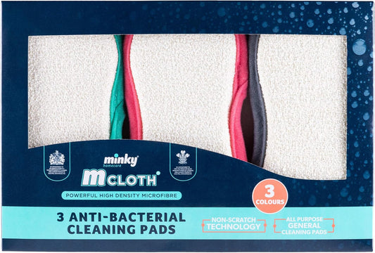 Minky TT78790300 M Cloth Anti-Bacterial Cleaning Pad 3 Pack