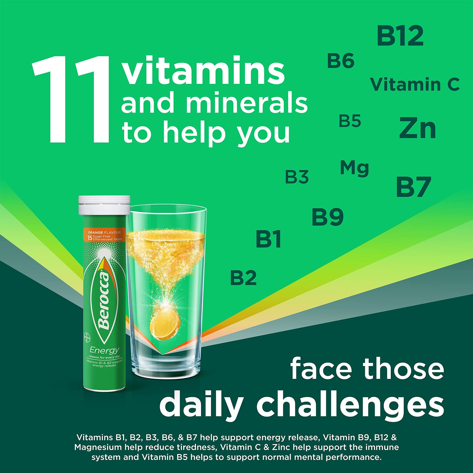 Berocca Vitamin C Mango Effervescent Tablets, 45 Pack