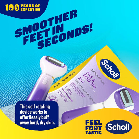 Scholl ExpertCare 2-in-1 File & Smooth Electric Foot File