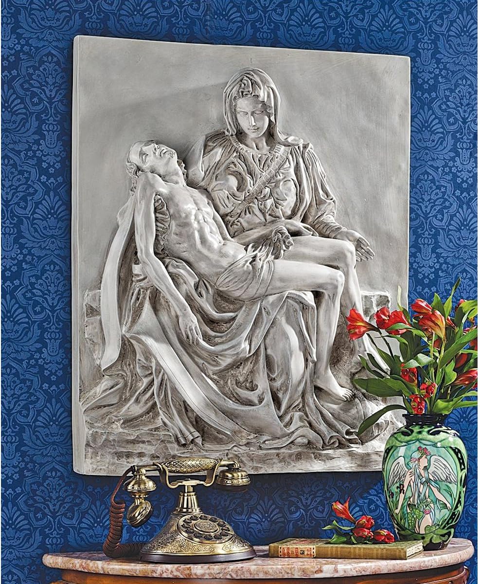 Design Toscano Pieta Sculptural Wall Frieze 26"H x 12"W Antique Stone