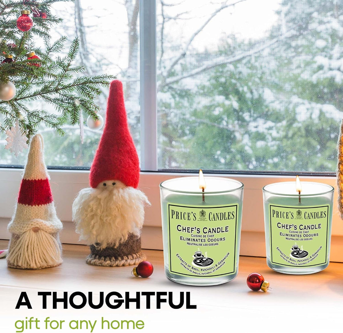 Price's Candles Set of 6 Fresh Air Odour Removing Jar Candles, Strong Chef