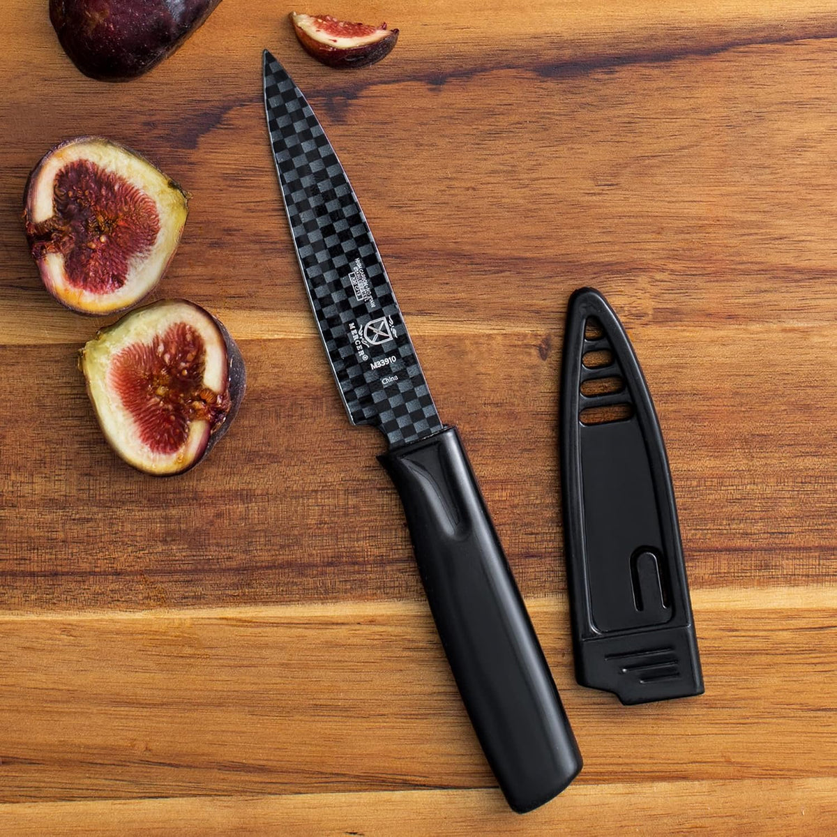 Mercer Culinary Non-Stick Paring Knife 4 Inch Black 1 Pack