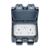 Schneider IP66 Weatherproof 2 Gang Switch & 13A Socket