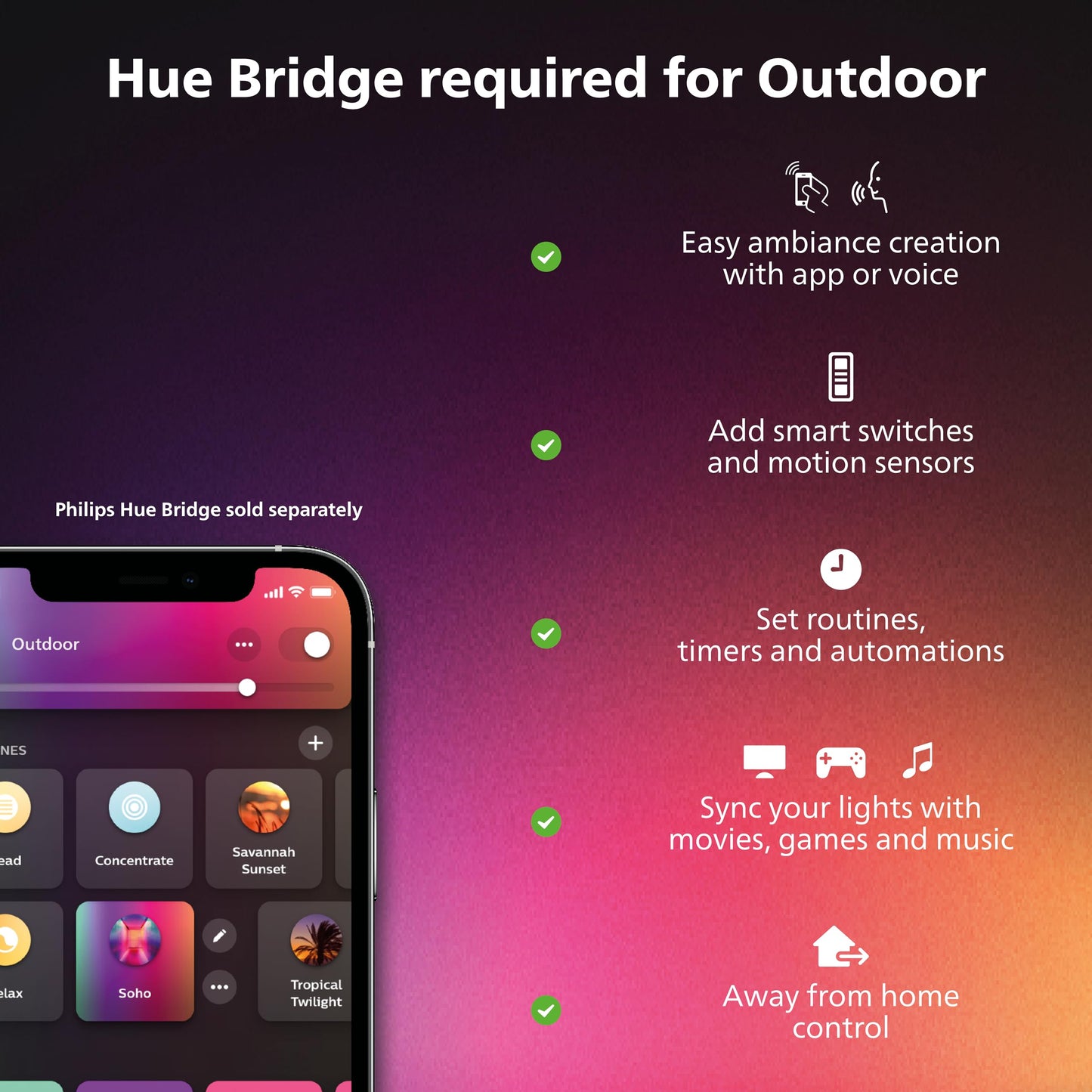 Philips Hue Outdoor Smart Floodlight - Color & White Light