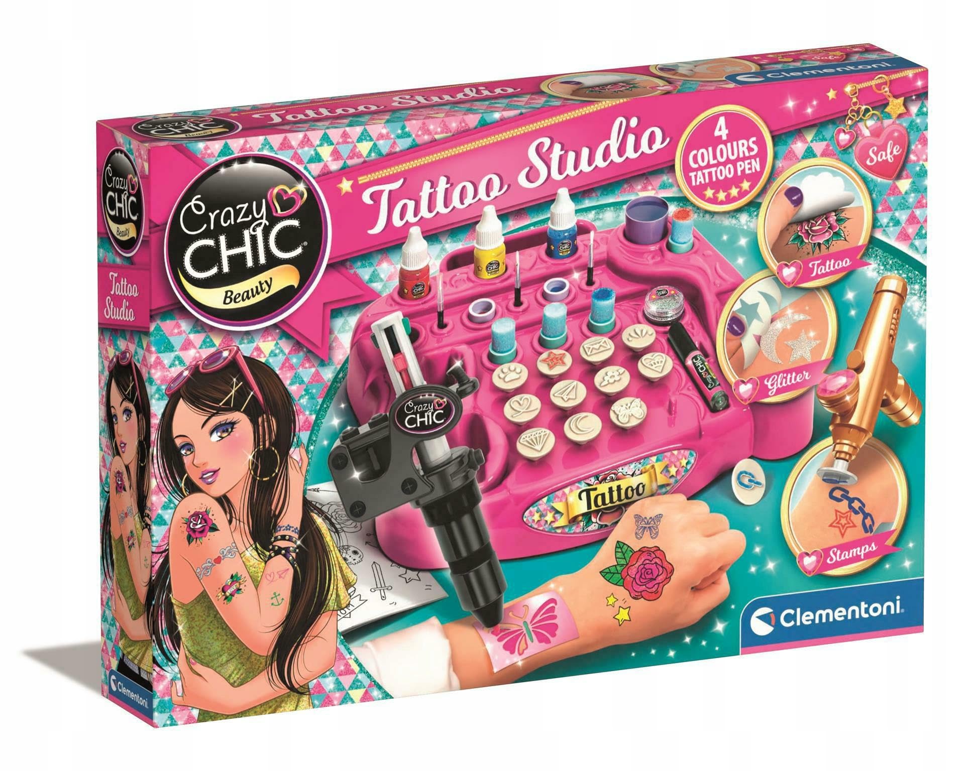 Clementoni Crazy Chic Tattoo Studio Creative Kit