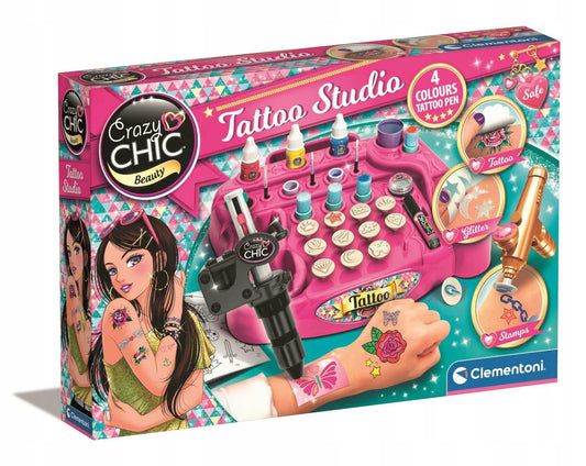 Clementoni Crazy Chic Tattoo Studio Creative Kit