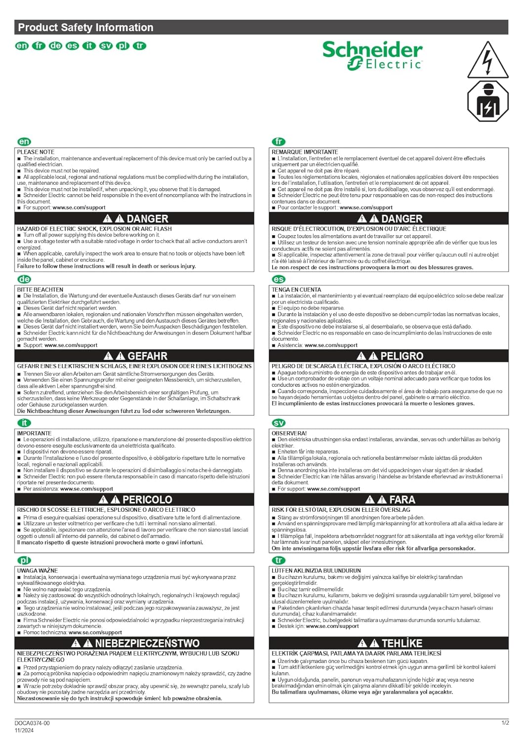 Schneider IP66 Weatherproof 2 Gang Switch & 13A Socket