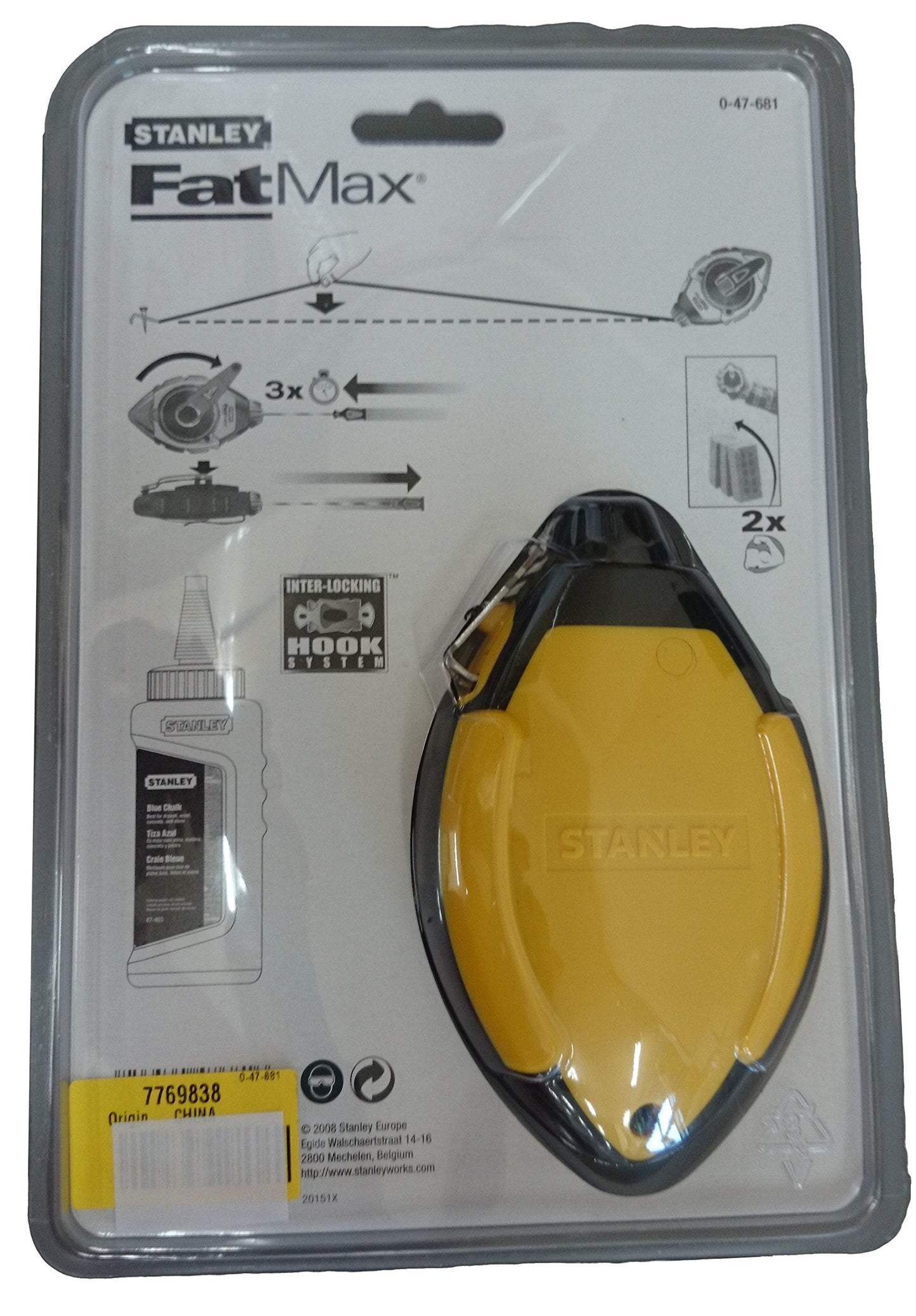 Stanley Fatmax Chalk Line Set - Durable, Fast Winding