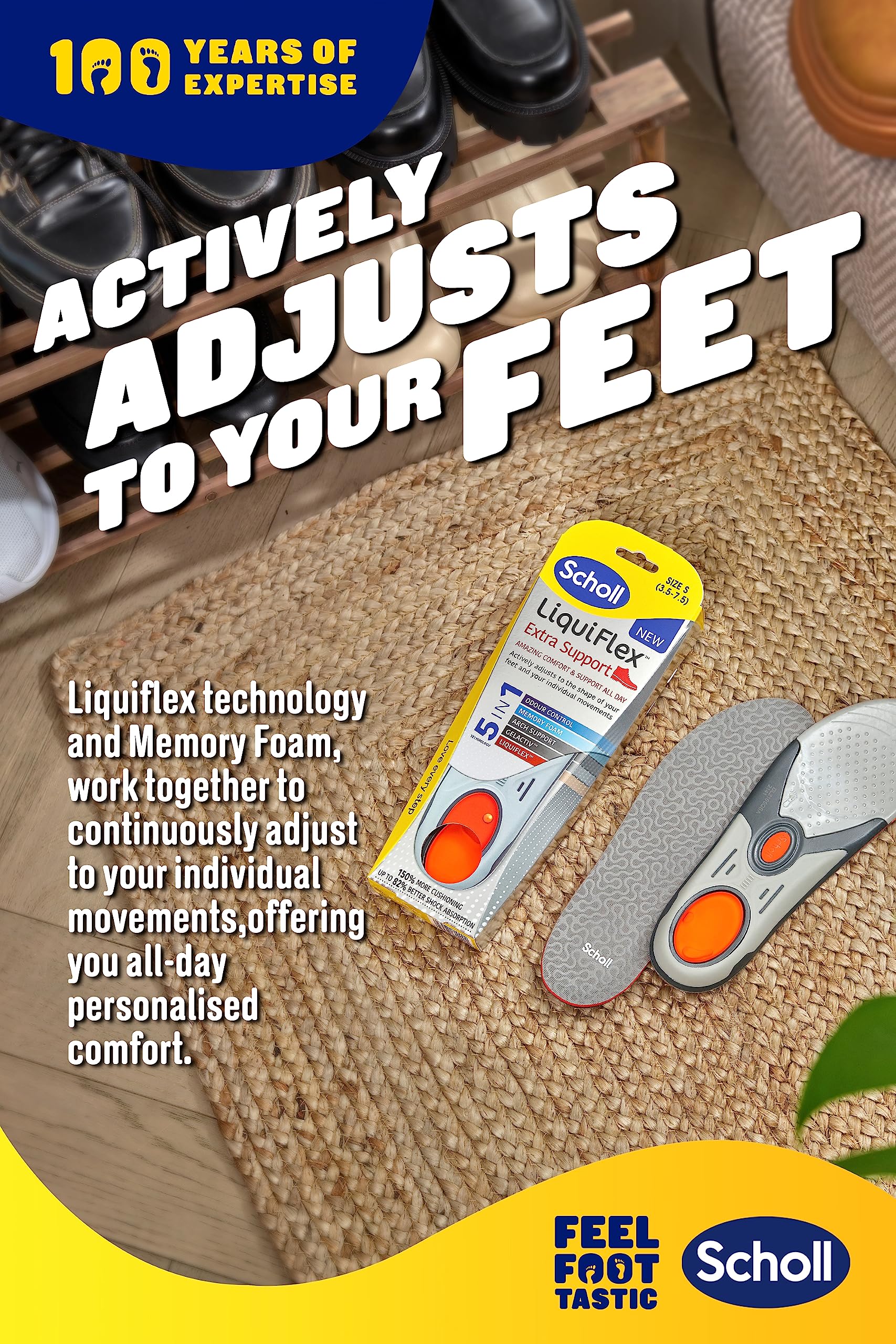 Dr. Scholl's LiquiFlex Extra Support Women's Insoles UK 3.5-7.5