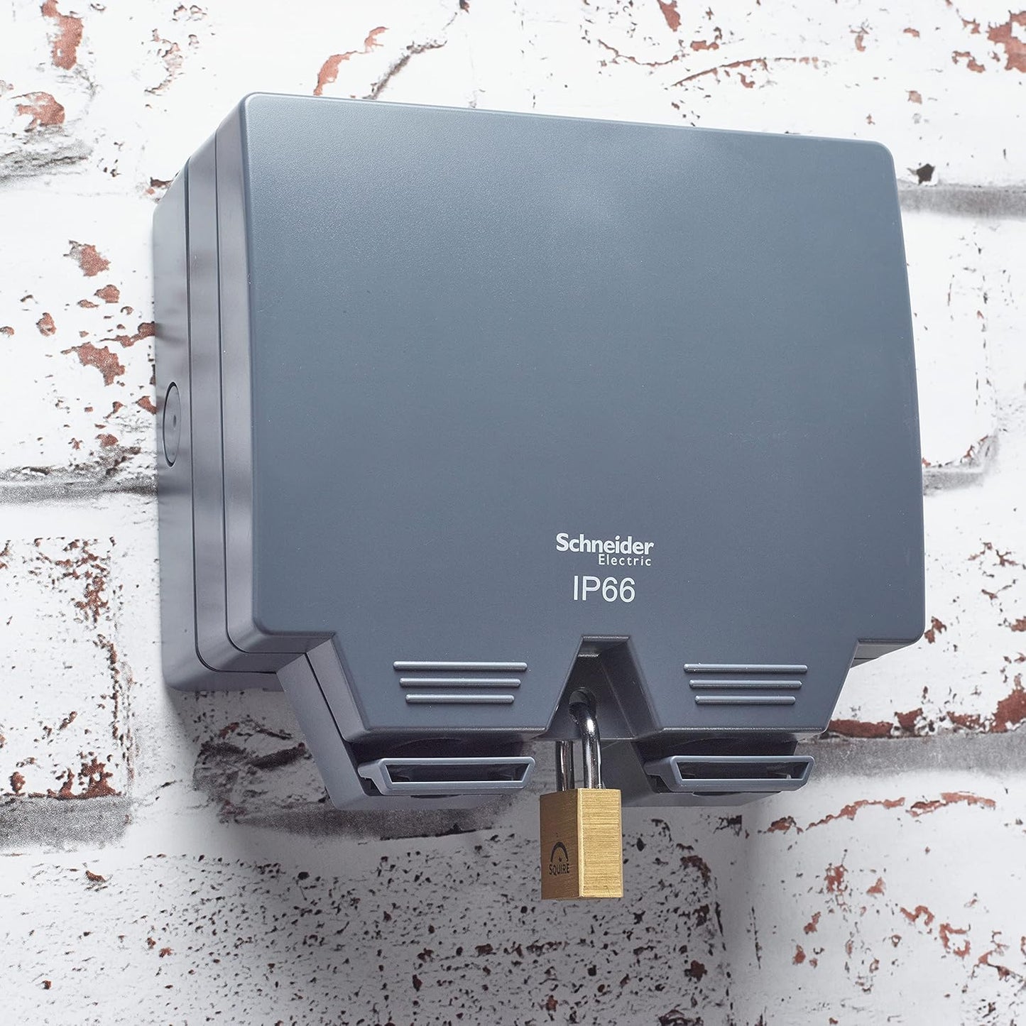 Schneider Electric Lisse Weatherproof IP66 2 Gang Switch 13A socket - LWP3020