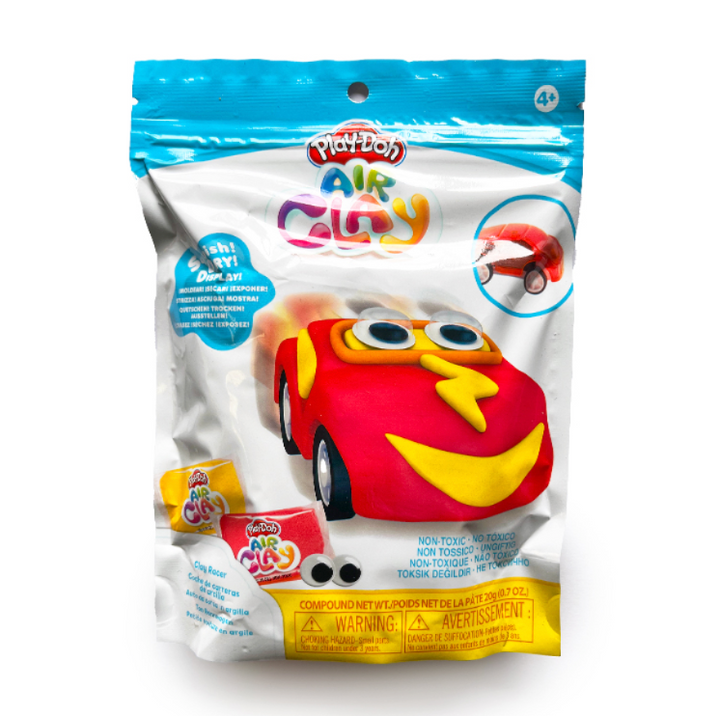 Play-Doh Air Clay Car Racer - Creative Fun & Durable Playset - Red / Yellow — front view
