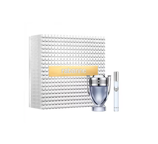 Paco Rabanne Invictus Eau de Toilette Gift Set Spray 100ML and Travel Spray 10ml