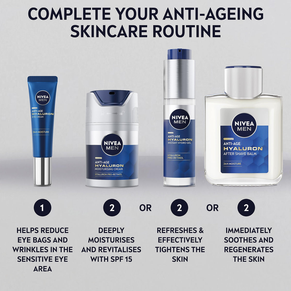 NIVEA MEN Anti-Age Hyaluron Face Moisturising Gel (50ml)