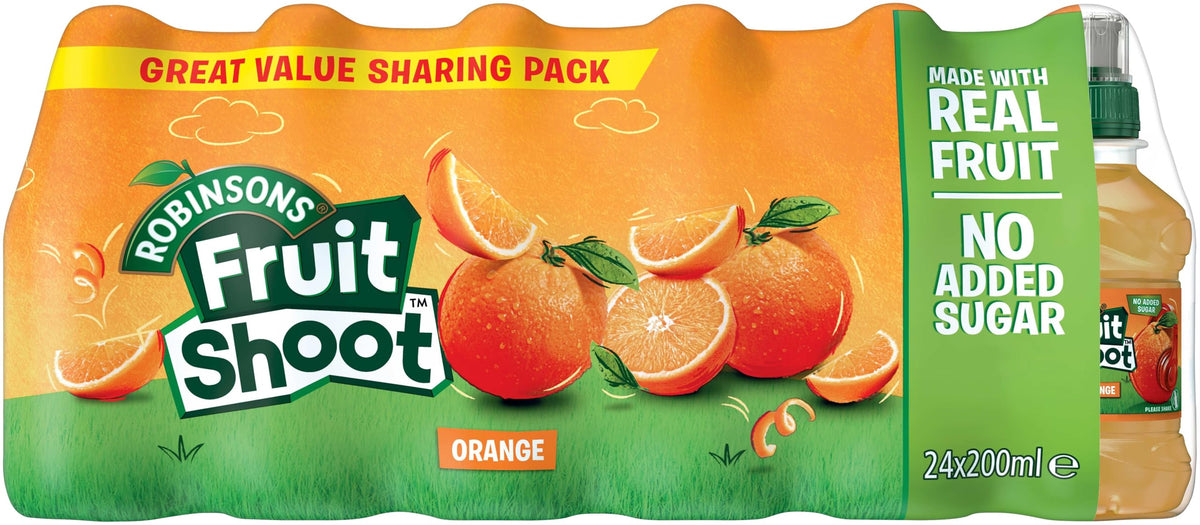 Robinsons Fruit Shoot Orange Kids Juice Drink 200ml - 24 Pack