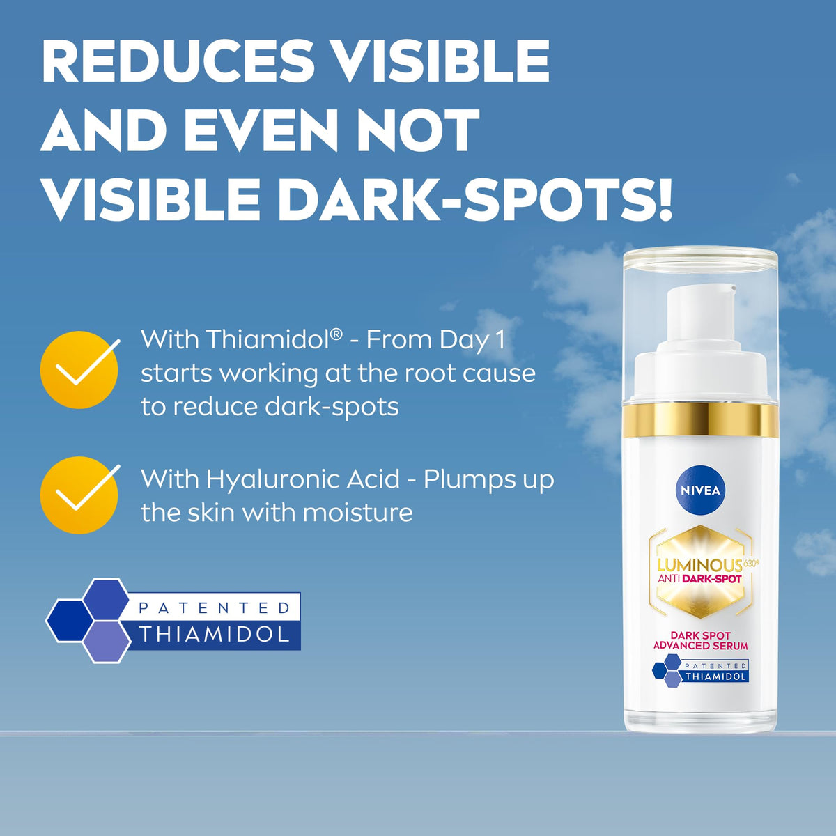 NIVEA Luminous 630 Anti Dark-Spot Advanced Face Serum 30ml with Hyaluronic Acid