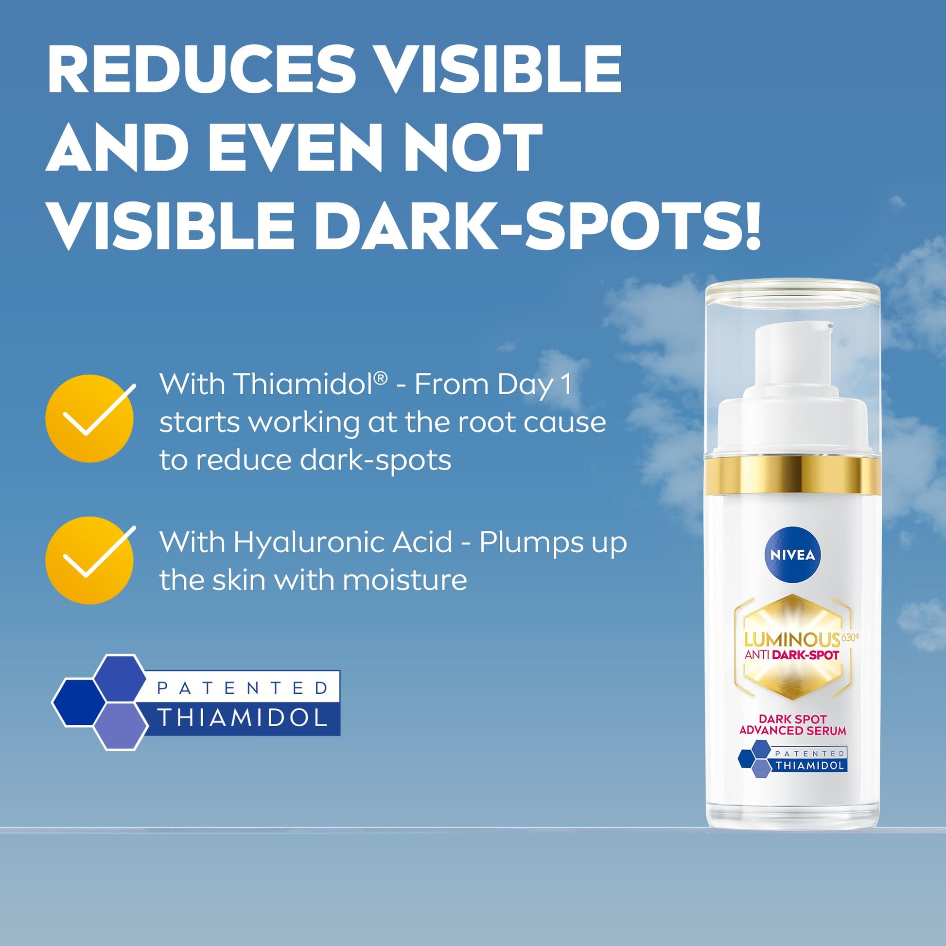 NIVEA Luminous 630 Anti Dark-Spot Advanced Face Serum 30ml with Hyaluronic Acid