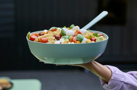 Mepal Silueta Serving Bowl with Lid 4000ml Salad Bowl - Nordic Sage